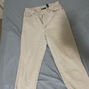 white/tan jeans